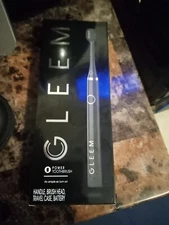 Gleem Electric Toothbrush Battery Operated With Travel Case Built In Timer Black