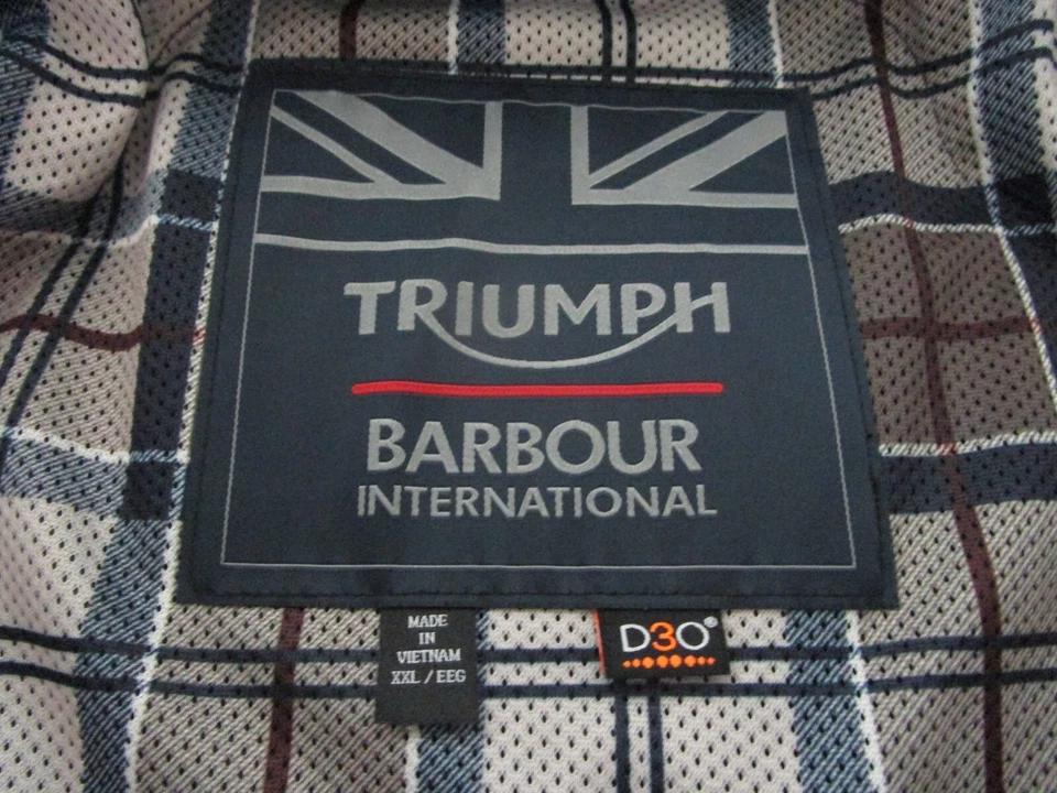 Chaqueta de montar Triumph Motorcycles para dama Oxblood Barbour de algodón encerado XXL Foto 4 de 4