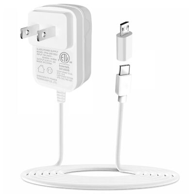 5V 1.5A DC Power Supply ETL Listed 5Vdc Charger with USB C and Micro USB Port...