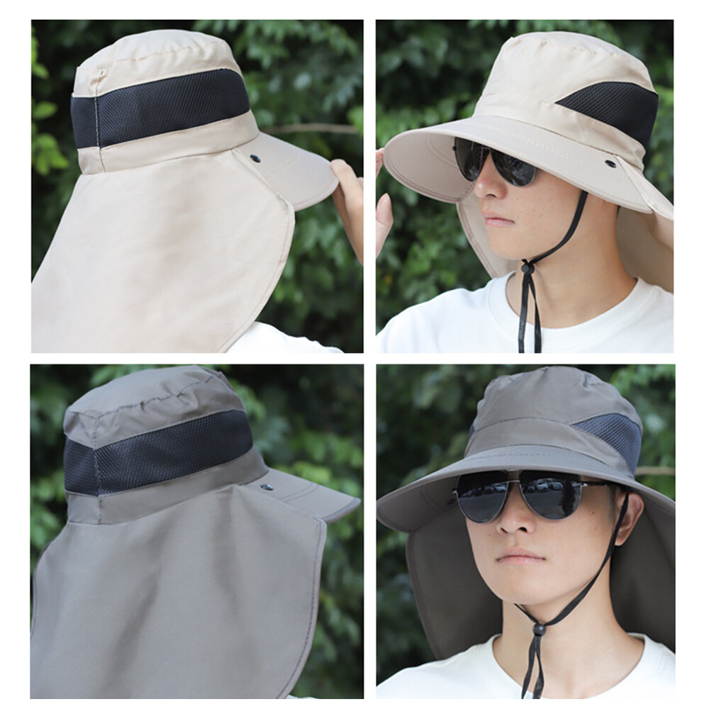 APL Cappello Unisex Con Cervicale Visiera Protezione UV Ampia Tesa Maschera Outdoor 