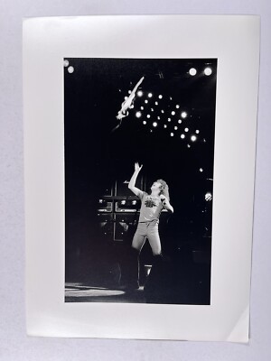 Saxon Photograph On Stage Graham Oliver Black And White Promo Circa Late 1980s