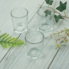 Clear GLASS Candle VOTIVE HOLDERS for Wedding Centerpieces Table Decorations