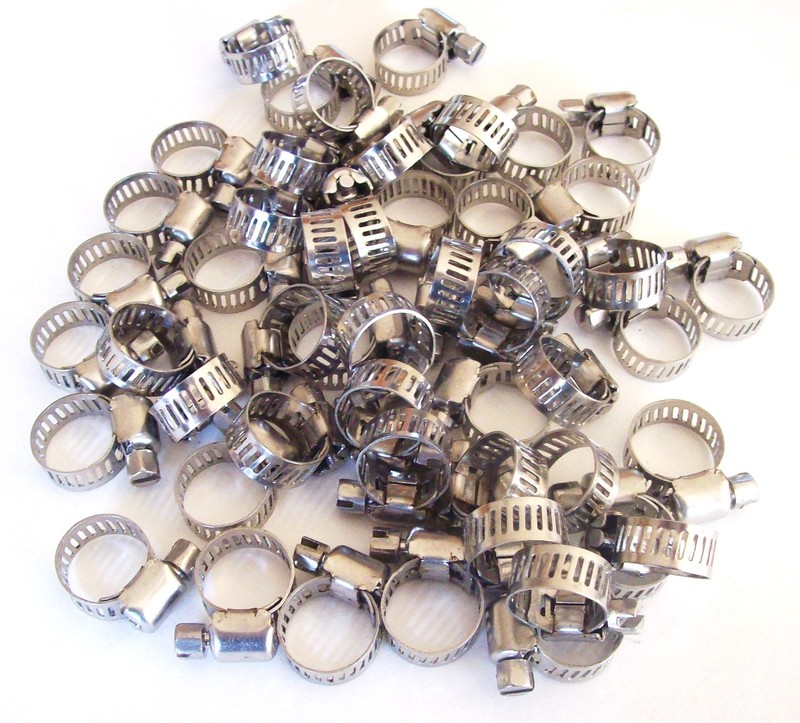 50 GOLIATH INDUSTRIAL STAINLESS STEEL HOSE CLAMPS 1/4" - 1/2" SSHC12 8MM-12MM