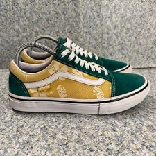 Vans Old Skool Pro Mens 7 Womens 8.5 Aloha Marine Gold Skateboard Sneaker