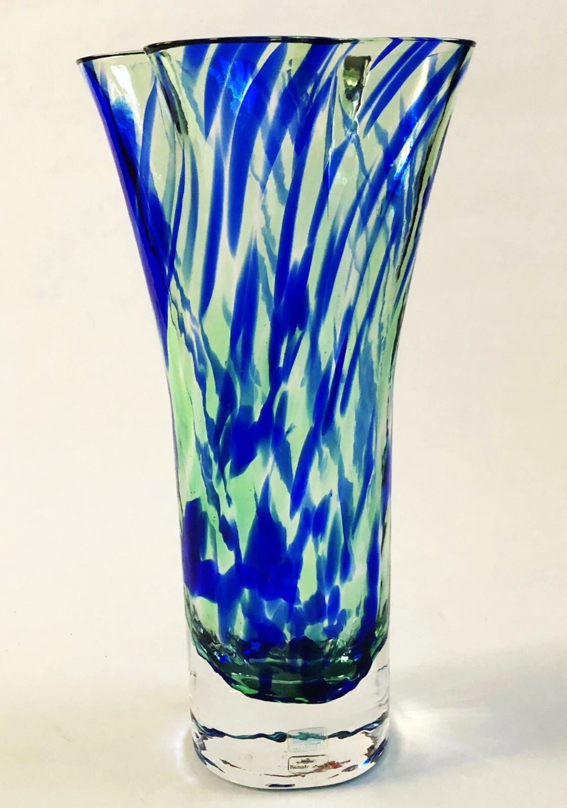 SEA GLASBRUK SWEDEN RENATE STOCK DESIGNED BLUE GREEN 11" VASE SCANDINAVIAN GLASS
Opens in a new wind