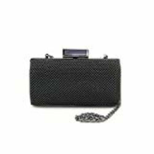 ★NlCK&NLCOLE★ VINTAGE LEATHER CRYSTAL BOSTON BAG_BLACK CHANEL-CC-Logo-24K-Gold-Plated