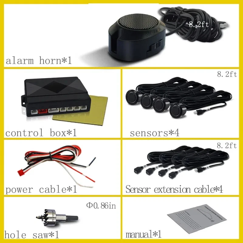 Professional Car Front Parking Sensor Assistant System Buzzer Alarm - Image 4 of 4