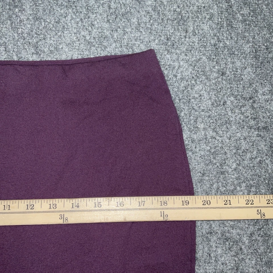 Falda Malo Mujer Talla 46 M Púrpura Trompeta Tejida Pull On Foto 4 de 4