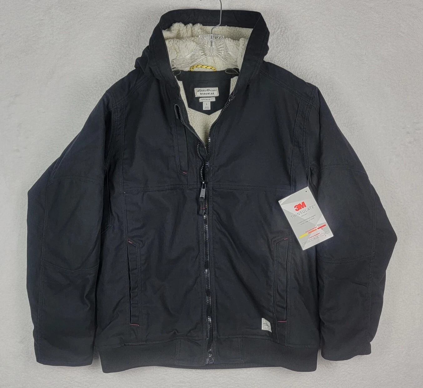 Eddie Bauer Workwear Foreman Fit Thinsulate Hoodie Jacket Men's Size L NWT