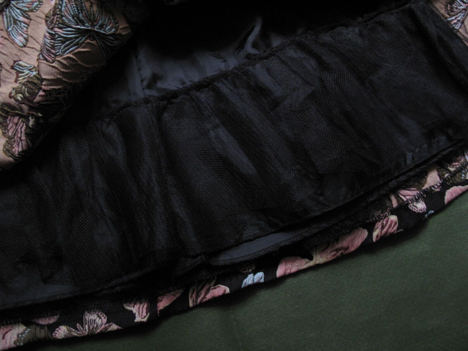 Unbranded skirt lined vintage size 0 / 2 xs butte… - image 6