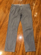 Hugo Boss Orange Sairy7-D Slim Fit Soft Cotton Gray Trousers 34x31