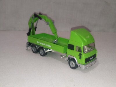 Siku 1:55 Scale Super 3813 Iveco TurboStar Recycling Truck Crane MADE W.GERMANY