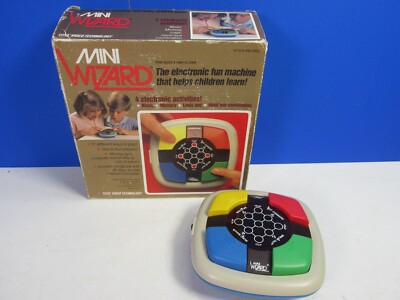 Vintage Mini Wizard V Tech elektronisches HANDSPIEL SPIELZEUG GESCHICKLICHKEIT KINDER Memory 1987