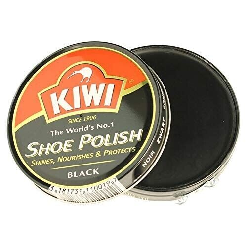 Smalto Per Scarpe Kiwi Nero 15g - Lucida E Nutre La Pelle - Nuovo