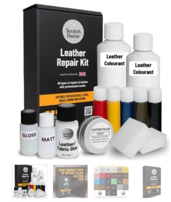 Brandneu Kratzer Doktor - dunkelbraun - Leder Reparatur Set Flicken, Füllen, Reparieren