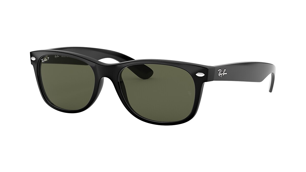 Ray-Ban　New Wayfarer Ray-Ban New Wayfarer Classic Polished Black/Green Polarized 58 mm
