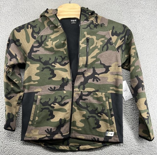 Hurley Wilder Camo Heat Full-Zip Hooded Full Zip Softshell Jacket Men's S NWT