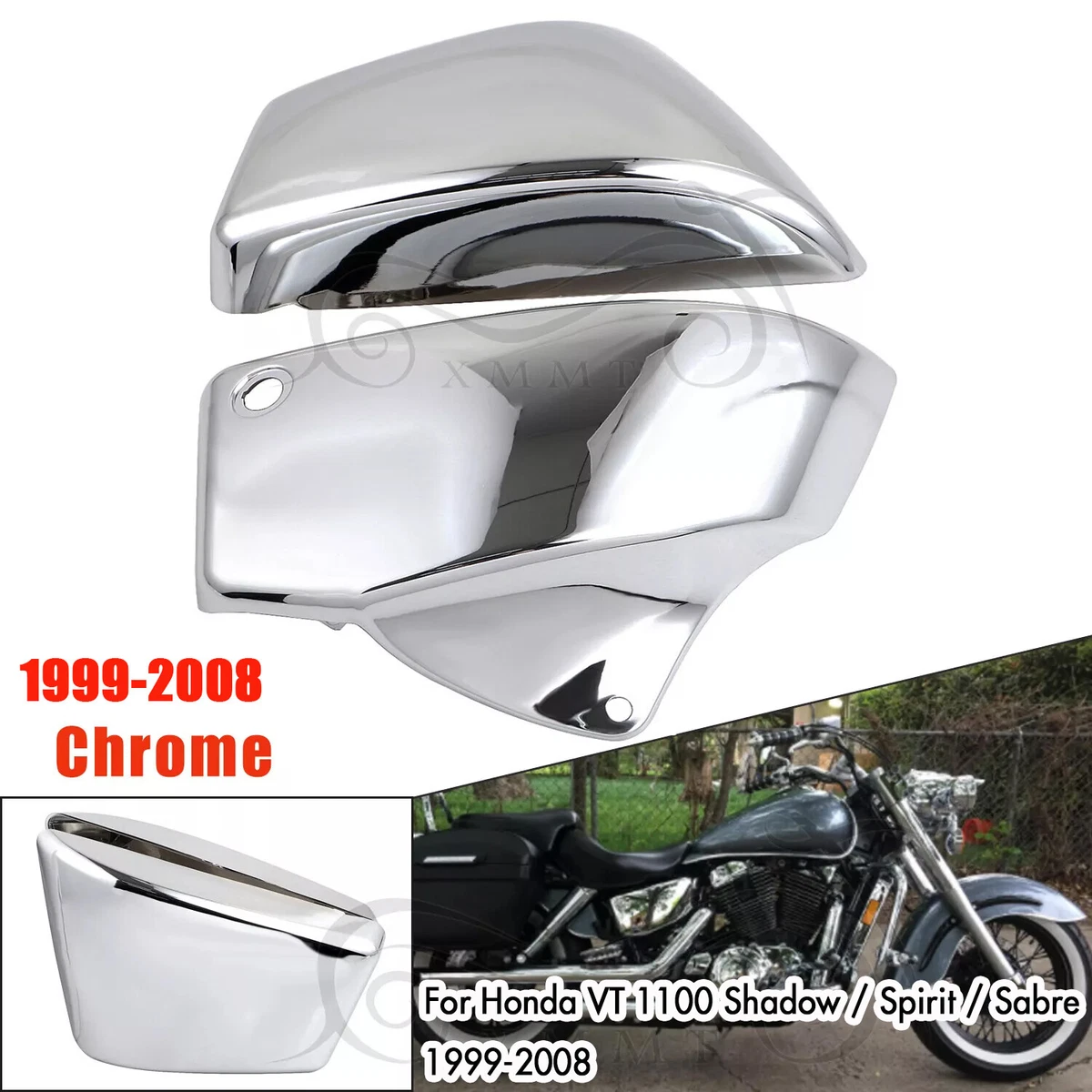 Motor Links & Rechts Batterij Cover Frame Chrome Protector, for VT 1100