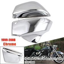 2x Chrome Side Battery Fairing Cover For Honda Shadow Sabre 1100 VT1100C2 Spirit