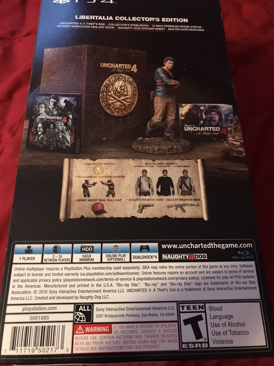 NEW Uncharted 4: A Thief's End Libertalia Collector's