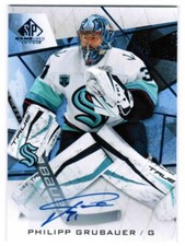 21/22 2021 SP GAME USED PHILIPP GRUBAUER #97 BASE BLUE AUTOGRAPH AUTO SEATTLE