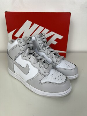 Nike Dunk High シルバー/ホワイト Nike Dunk High (PS) White Vast Grey White DD2314-101 Size 13C | eBay