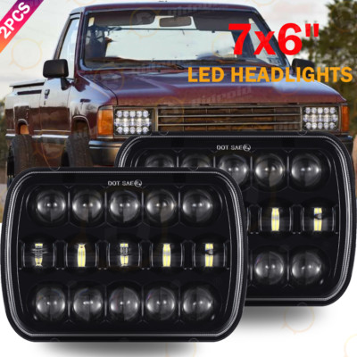 For Nissan D21 Pickup 1986-1994 7x6'' LED Headlights Combo & High-Low Beam US