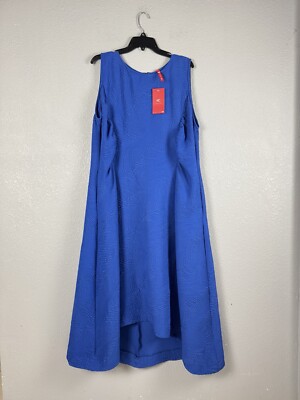 knee length dresses for ladies Sleeveless A-line Linen Midi Dress With Waist Embroidery – shopaleena main image 1