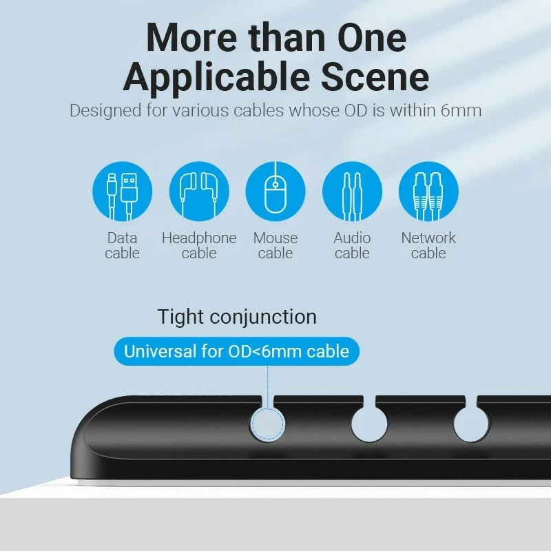 Kabelhalter Management Clips Binder Ladekabel Ordnung Kabel Schreibtisch USB Organizer - Bild 2 von 4