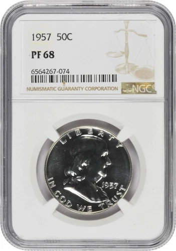 1957 Franklin Silver Half Dollar PR68 NGC