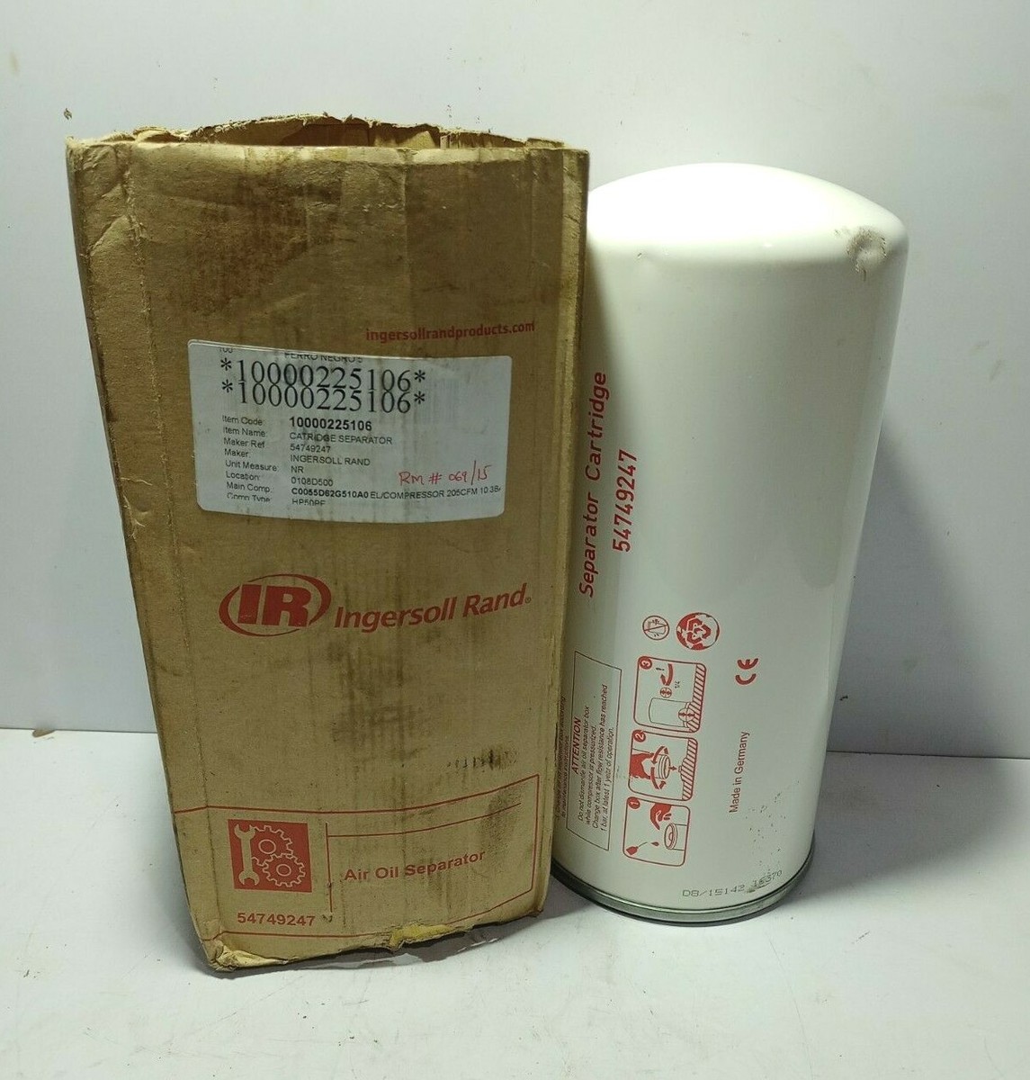 Ingersoll Rand 54749247 Separator Cartridge | eBay