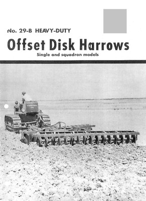 IH McCormick No. 29B Heavy Duty Offset Disk Harrows Brochure Single Squadron