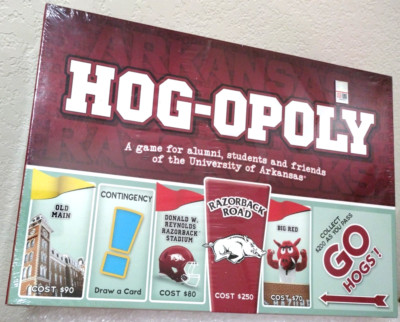 HOG-OPOLY Board Game University of Arkansas Razorbacks Monopoly Type Made in USA