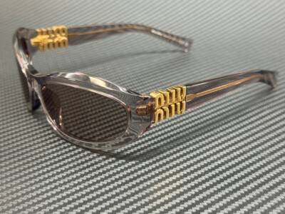 小物 miumiu rimless sunglasses purple Miu Miu 0MU A51S women Gold Geometric Sunglasses – Otticanet USA