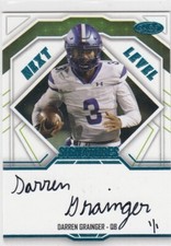 2024 Sage Next Level Darren Grainger Platinum Foil Signatures Auto 1/1 ZC