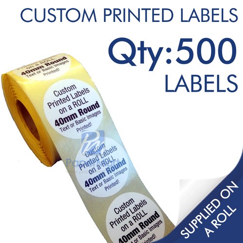 Round Circle Stickers Printed Labels PERSONALISED - 40mm Round - ON A ROLL - Picture 4 of 5
