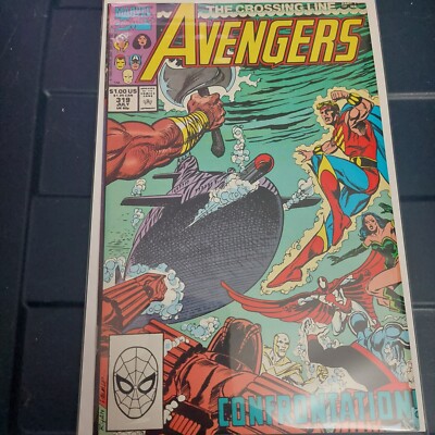 Avengers #319 Marvel Comics 1990 Captain America Crossing Line Quasar VF+