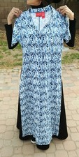 Liz Claiborne brand women's full-length cotton knit dress loungewear, size M.