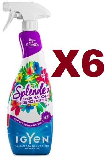 Splendeo Magie di Frutta 750ml: Pack 6 Profumatore Igienizzante Casa