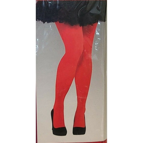 Red Plus Size Tights Opaque Halloween Christmas Valentines Costumes Sexy NEW - 第 1/4 張圖片