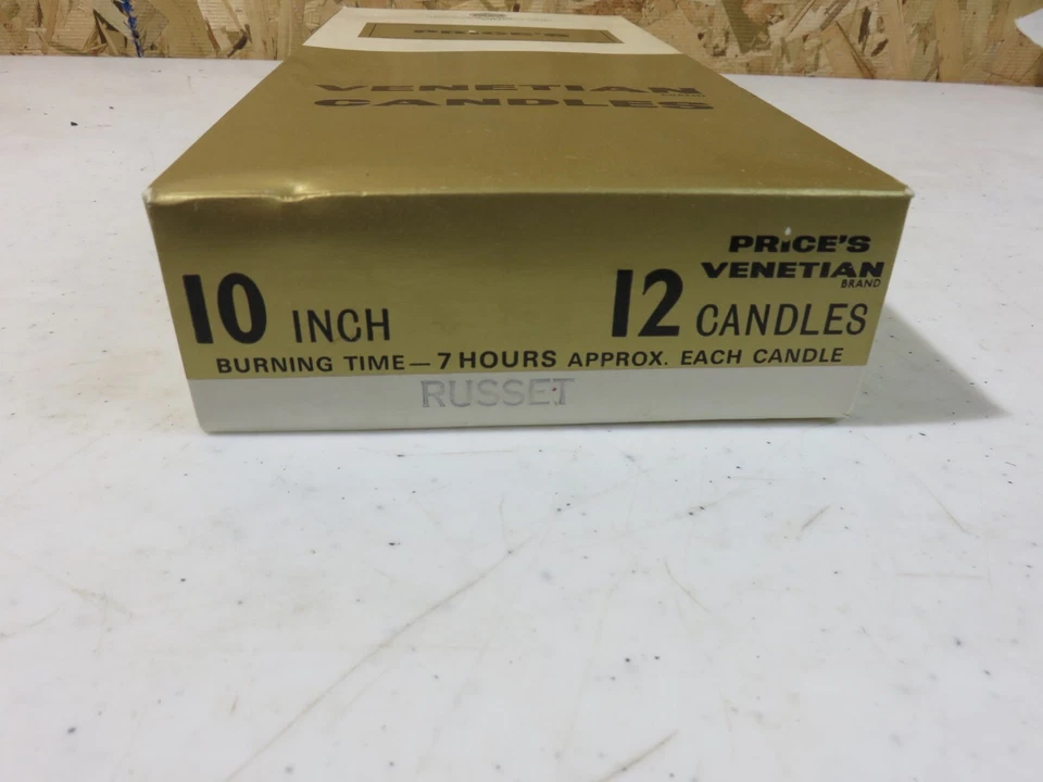 复古 12x 10 英寸 Price's Venetian Russet 蜡烛约 7 小时 燃烧时间 — 第 3/4 张图片