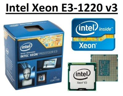 Intel Xeon E3-1220 v3 SR154 3,1 - 3,5 GHz, 8 MB, 4 Core, Sockel LGA1150, 80W CPU