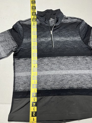 Lululemon Speed 1/4 Zip Universal Striped Performance Athletic Pullover Men’s L - Bild 3 von 11