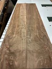 European Walnut Raw Wood Veneer 2 sheets 54'' x 9'' 331X