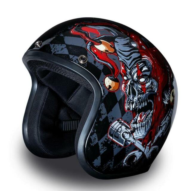 Joker Daytona 3/4 Cruiser Motorcycle Helmet FREE SHIP! Harley Style | eBay