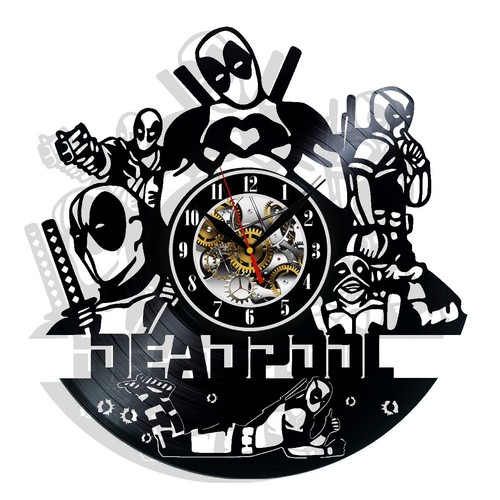 Deadpool Vinyl Wall Clock - Retro Decor - Unique Home Accent - Perfect ...