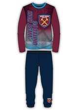 Image of Boys Kids West Ham United Football Pyjamas PJs Nightwear 4 to 12 Years Blue