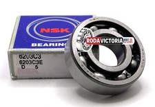NSK 6203 C3 DEEP GROOVE BALL BEARING, OPEN, NO SEALS 17x40x12 mm