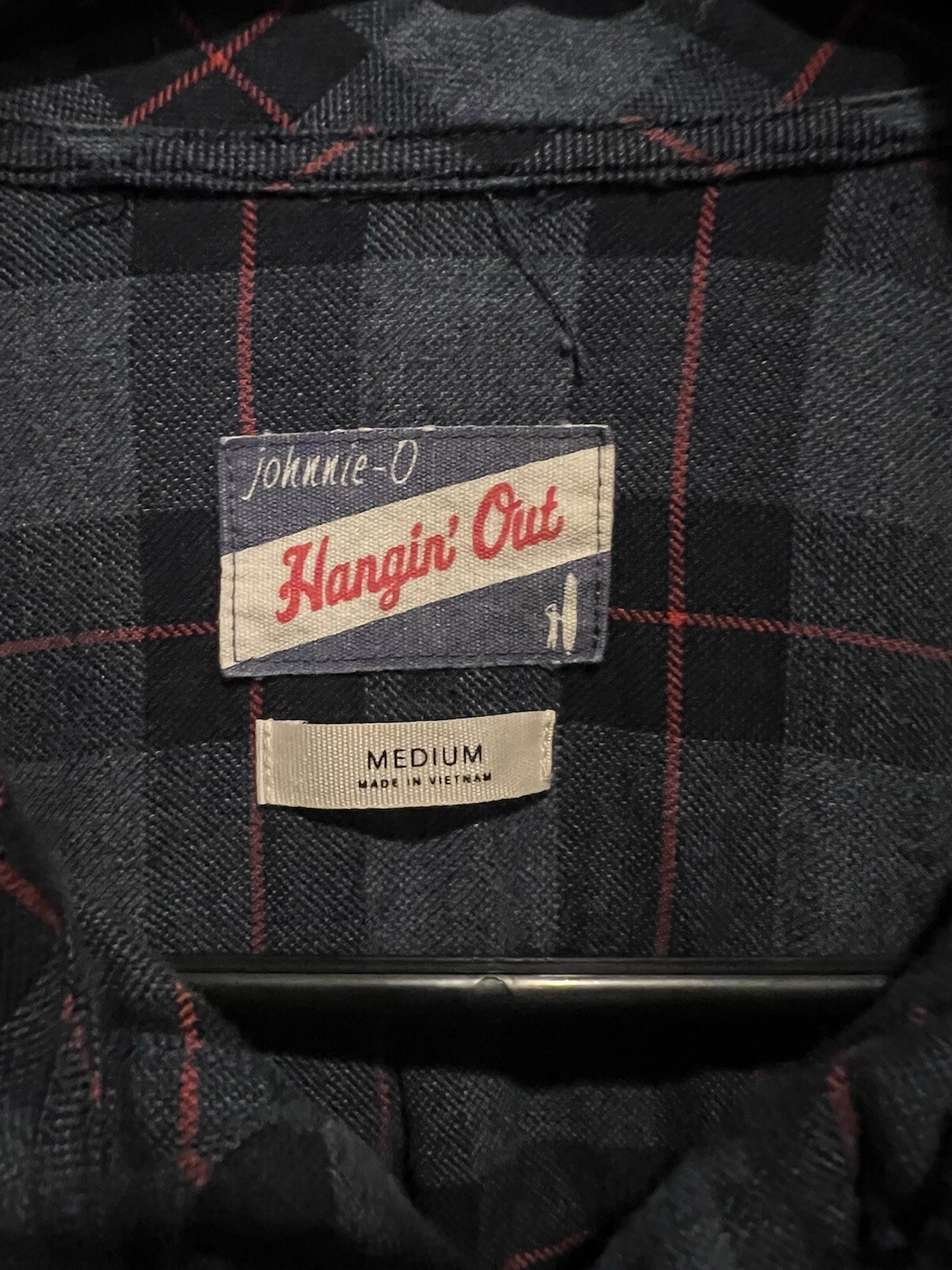 Chemise homme Johnnie-O Hangin Out grande flanelle bleue à