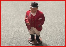 Vintage Hill Co Lead Figure "Gentleman Farmer" Red / White / Black - Portly Man